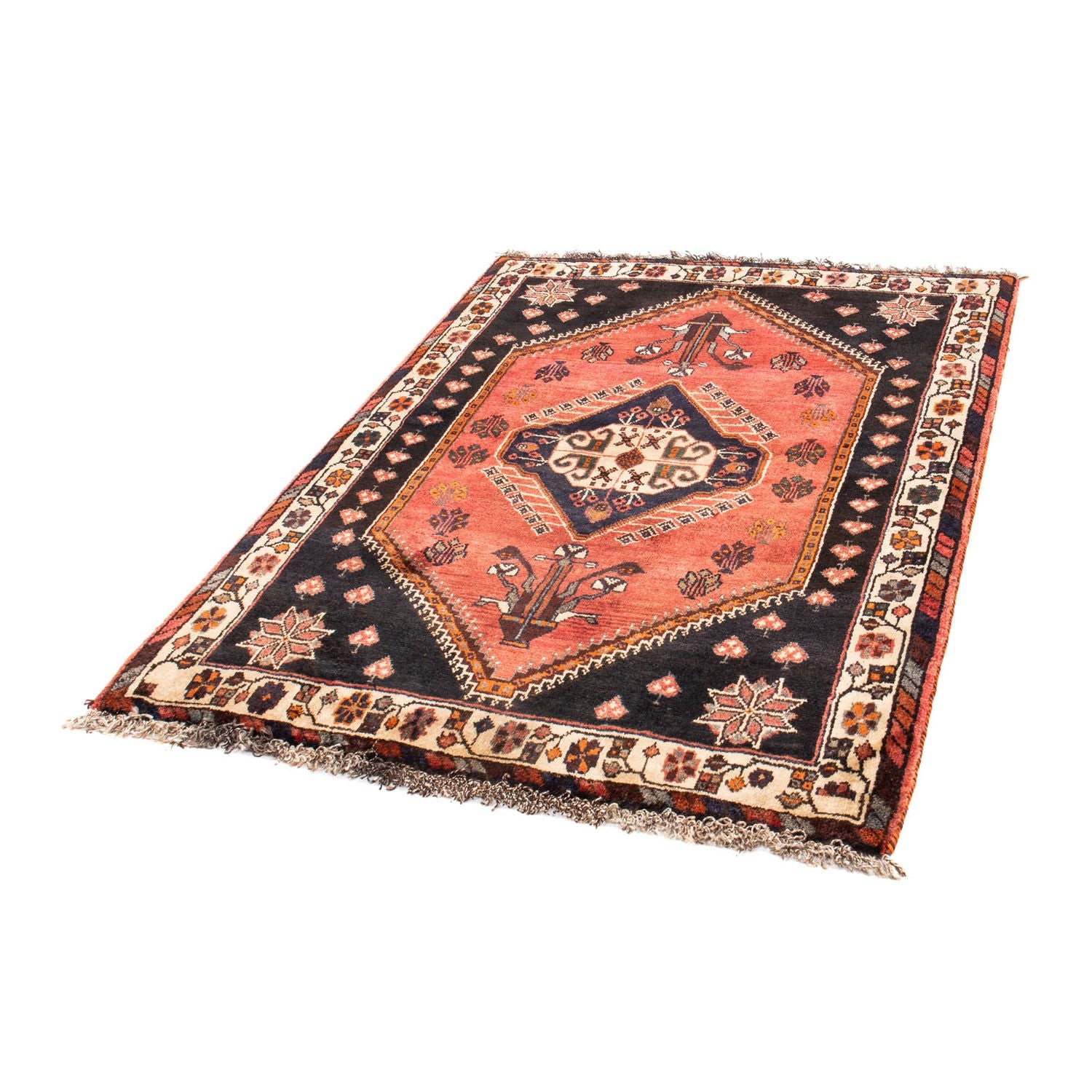 Alfombra persa - Nómada - 147 x 110 cm - azul oscuro