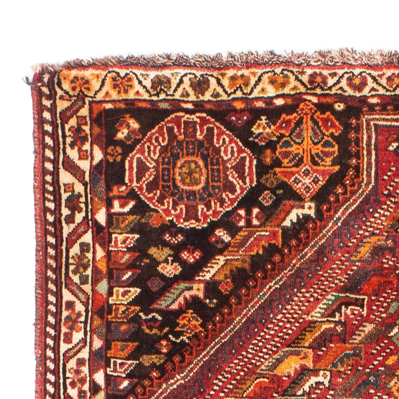 Alfombra persa - Nómada - 156 x 112 cm - rojo oscuro