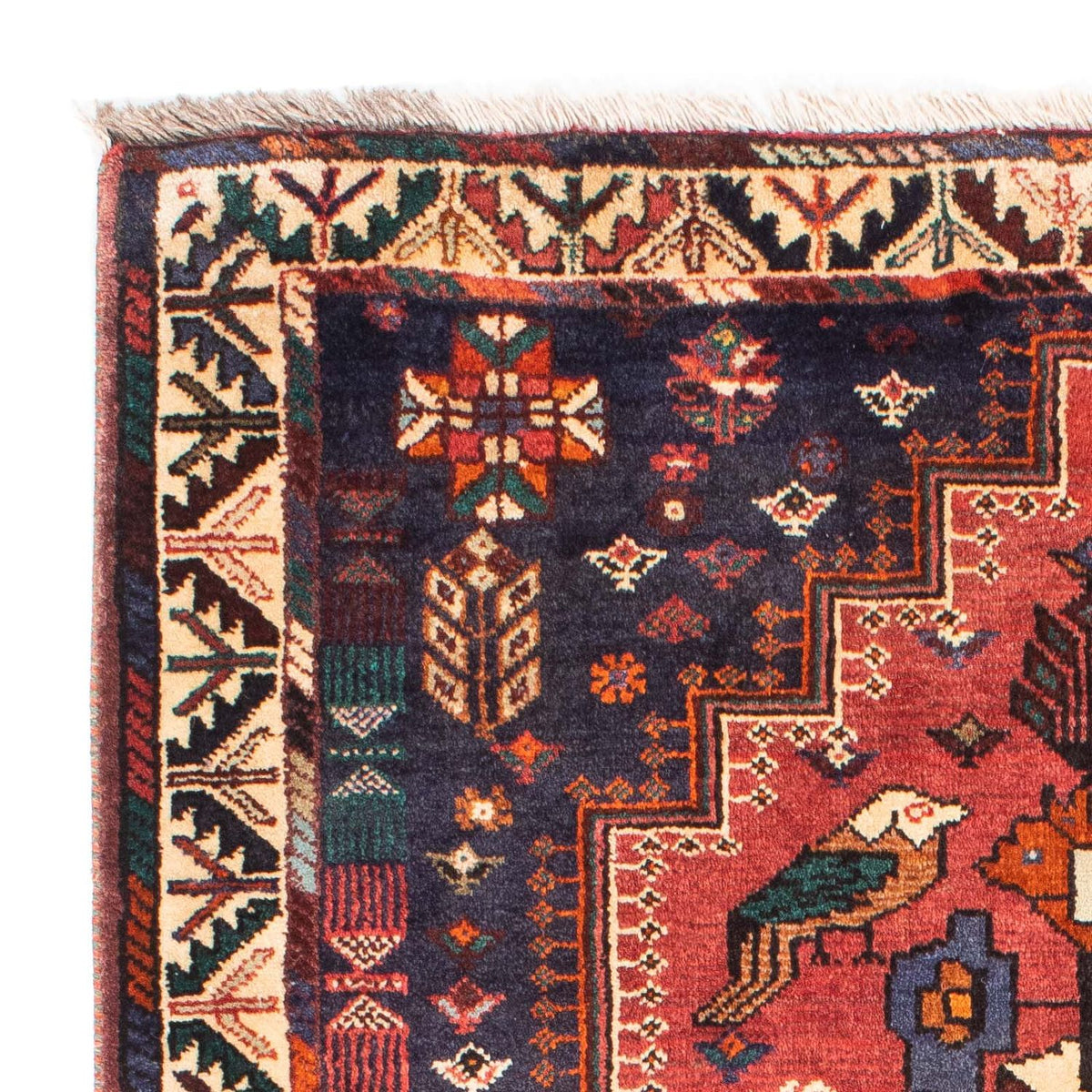 Alfombra persa - Nómada - 168 x 128 cm - azul oscuro