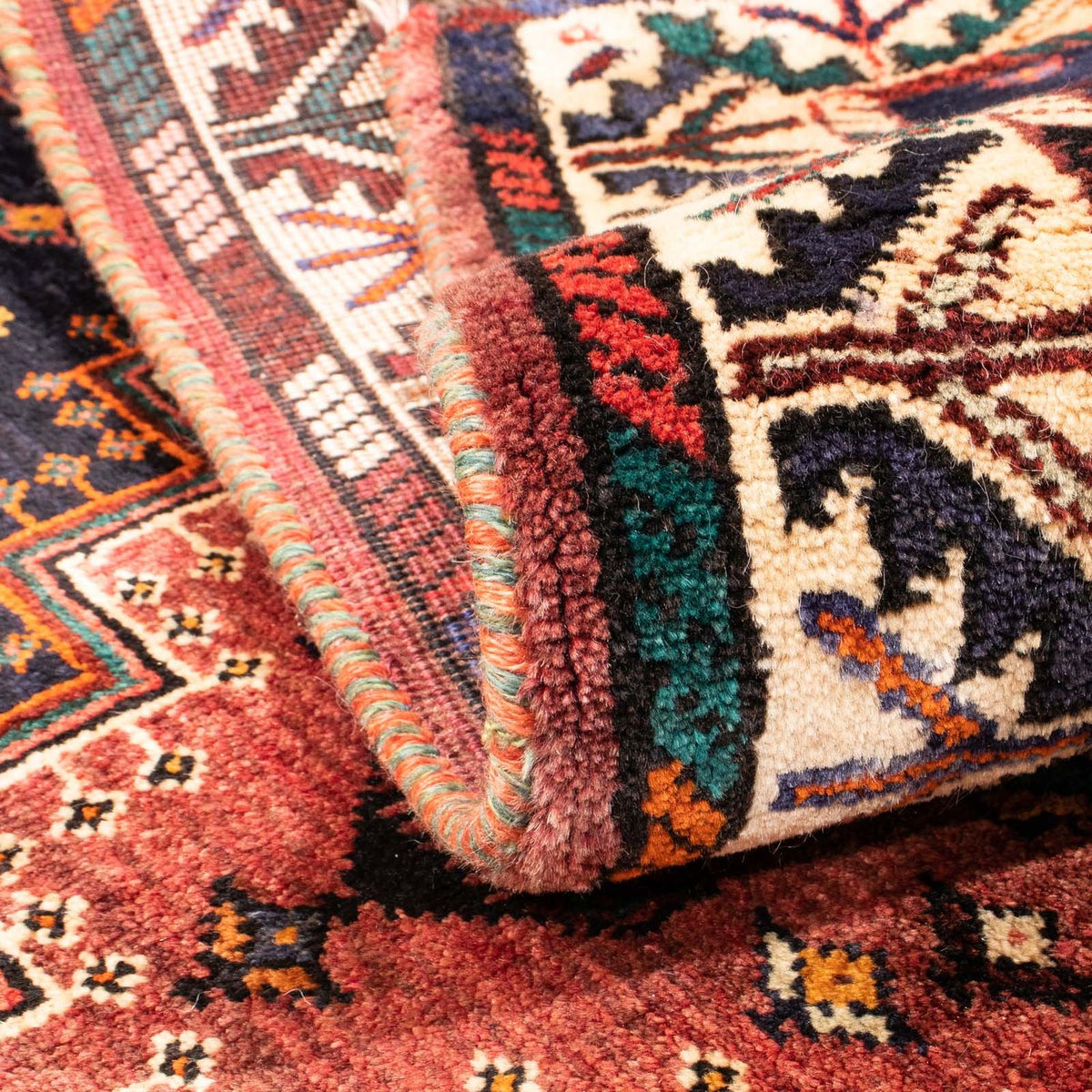 Alfombra persa - Nómada - 168 x 128 cm - azul oscuro