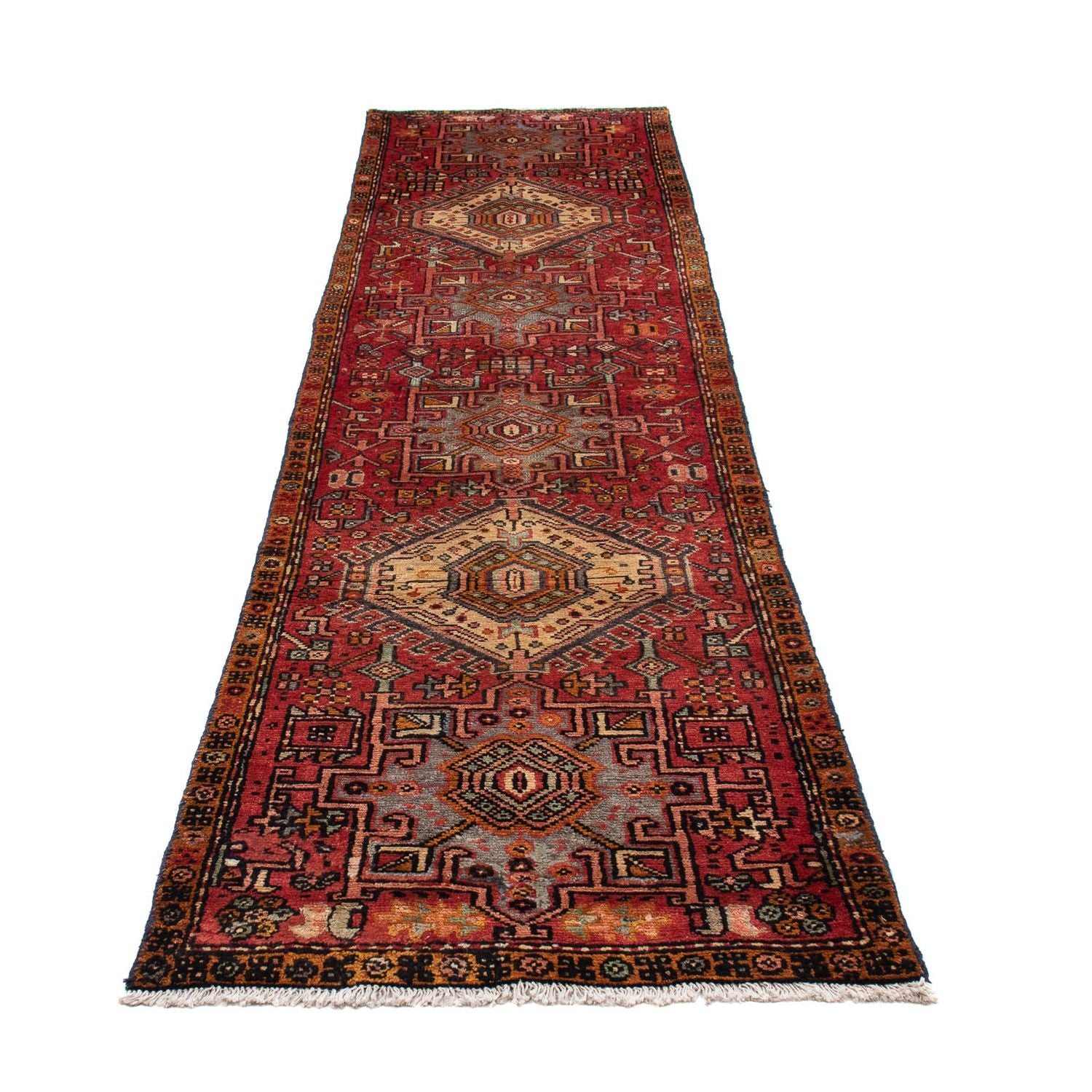 Alfombra de pasillo Alfombra persa - Nómada - 310 x 75 cm - rojo oscuro