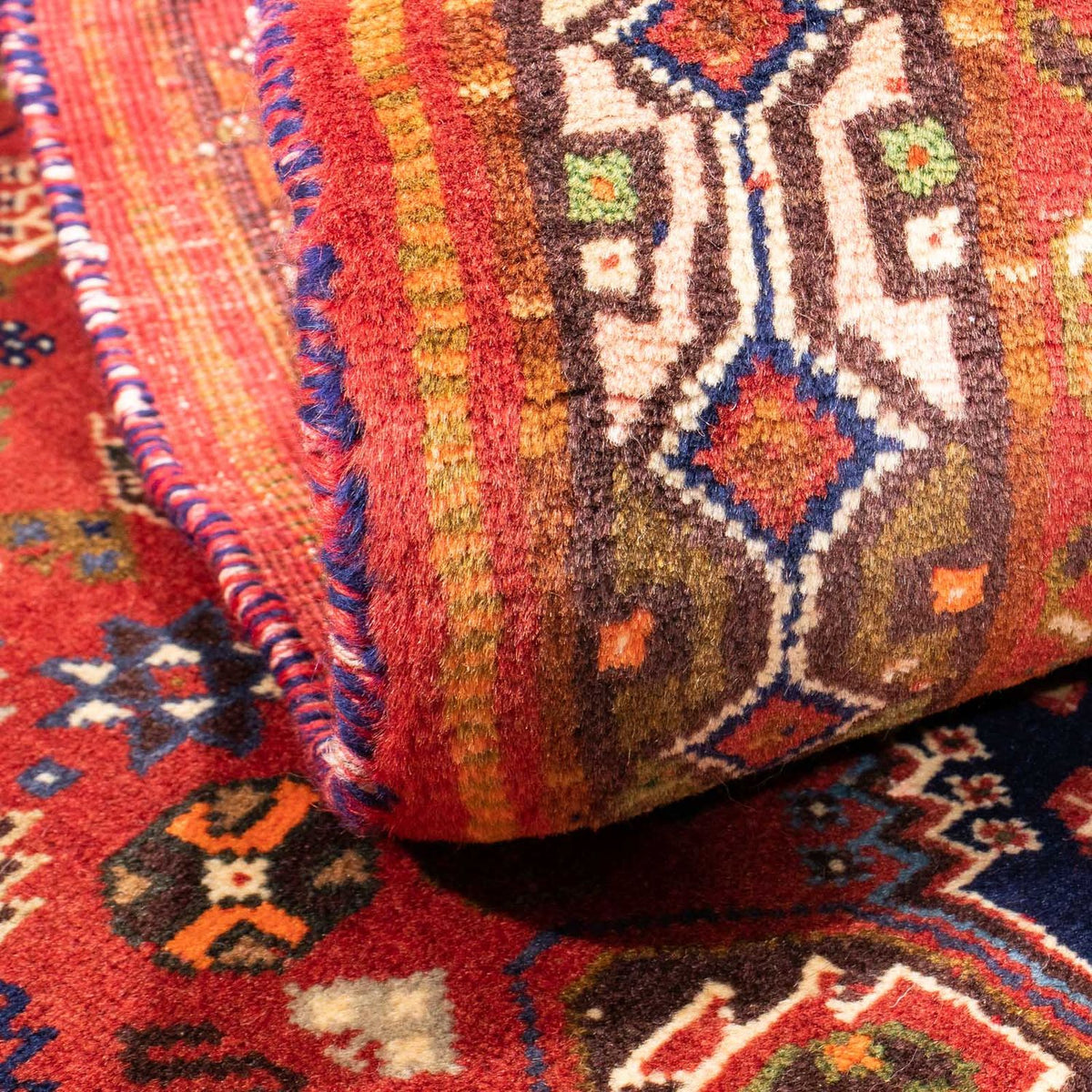 Alfombra persa - Nómada - 170 x 105 cm - rojo oscuro