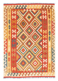 Alfombra Kelim - Oriental - 200 x 133 cm - rojo