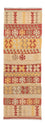 Alfombra de pasillo Alfombra Kelim - Splash - 204 x 67 cm - rojo