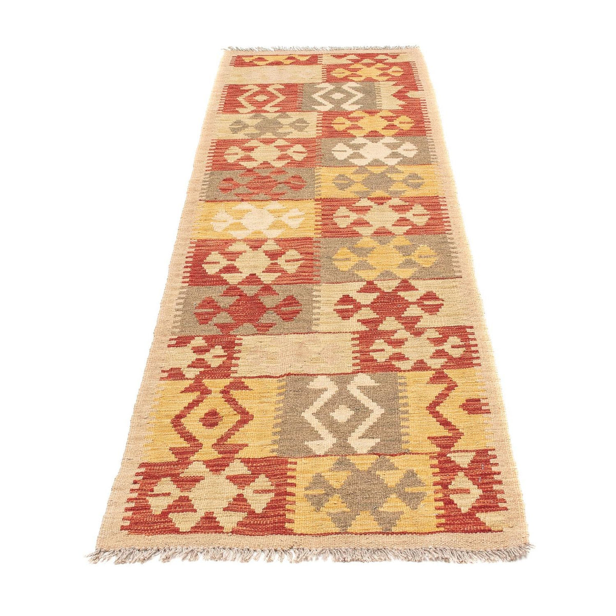 Alfombra de pasillo Alfombra Kelim - Splash - 206 x 62 cm - multicolor