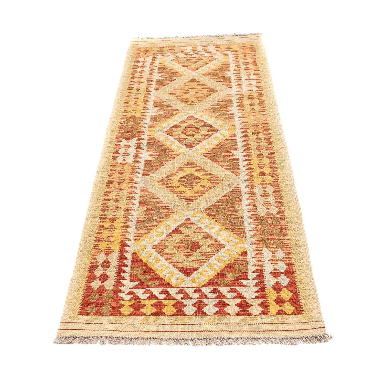 Alfombra de pasillo Alfombra Kelim - Splash - 192 x 65 cm - multicolor