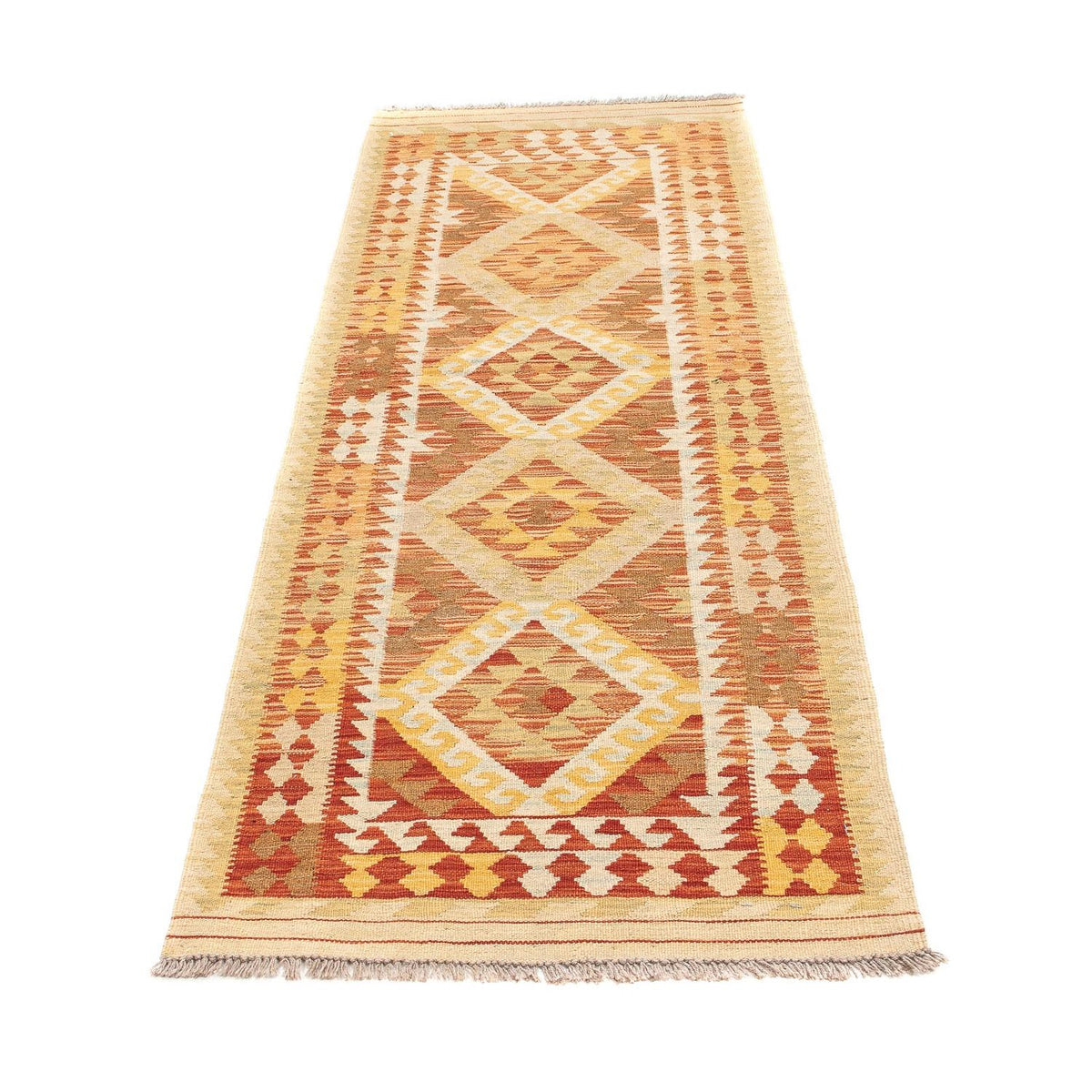 Alfombra de pasillo Alfombra Kelim - Splash - 192 x 65 cm - multicolor
