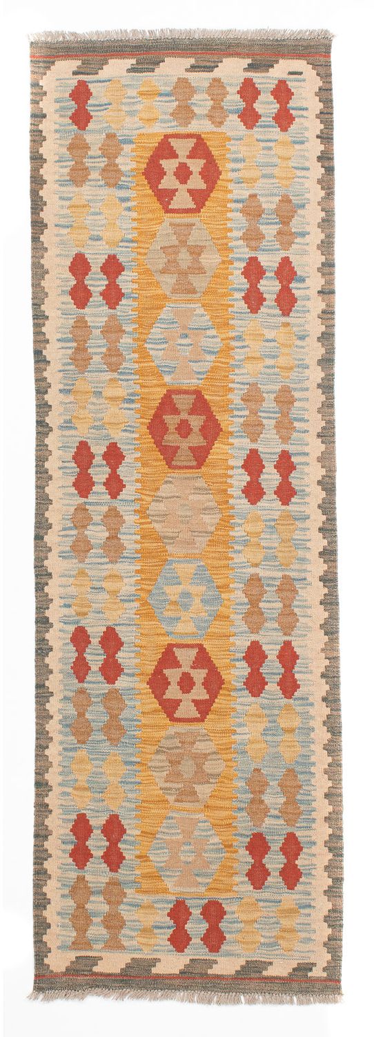 Alfombra de pasillo Alfombra Kelim - Splash - 212 x 65 cm - multicolor
