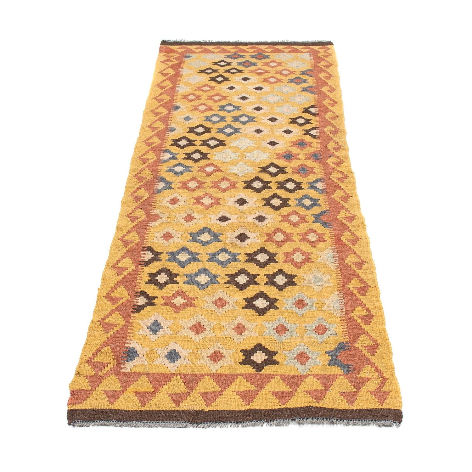 Alfombra de pasillo Alfombra Kelim - Splash - 210 x 64 cm - multicolor