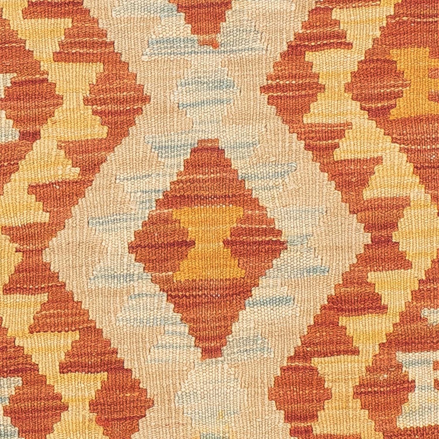 Alfombra de pasillo Alfombra Kelim - Splash - 200 x 62 cm - óxido