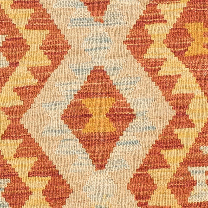 Alfombra de pasillo Alfombra Kelim - Splash - 200 x 62 cm - óxido