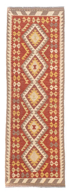 Alfombra de pasillo Alfombra Kelim - Splash - 200 x 66 cm - rojo