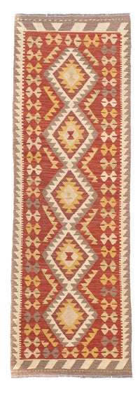 Alfombra de pasillo Alfombra Kelim - Splash - 200 x 66 cm - rojo