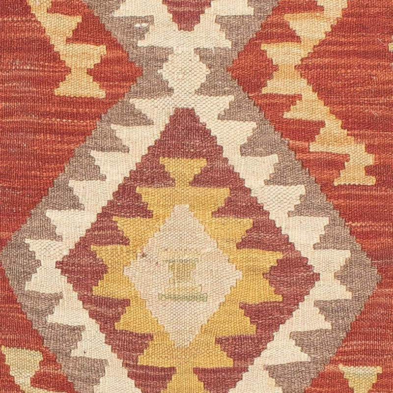 Alfombra de pasillo Alfombra Kelim - Splash - 200 x 66 cm - rojo