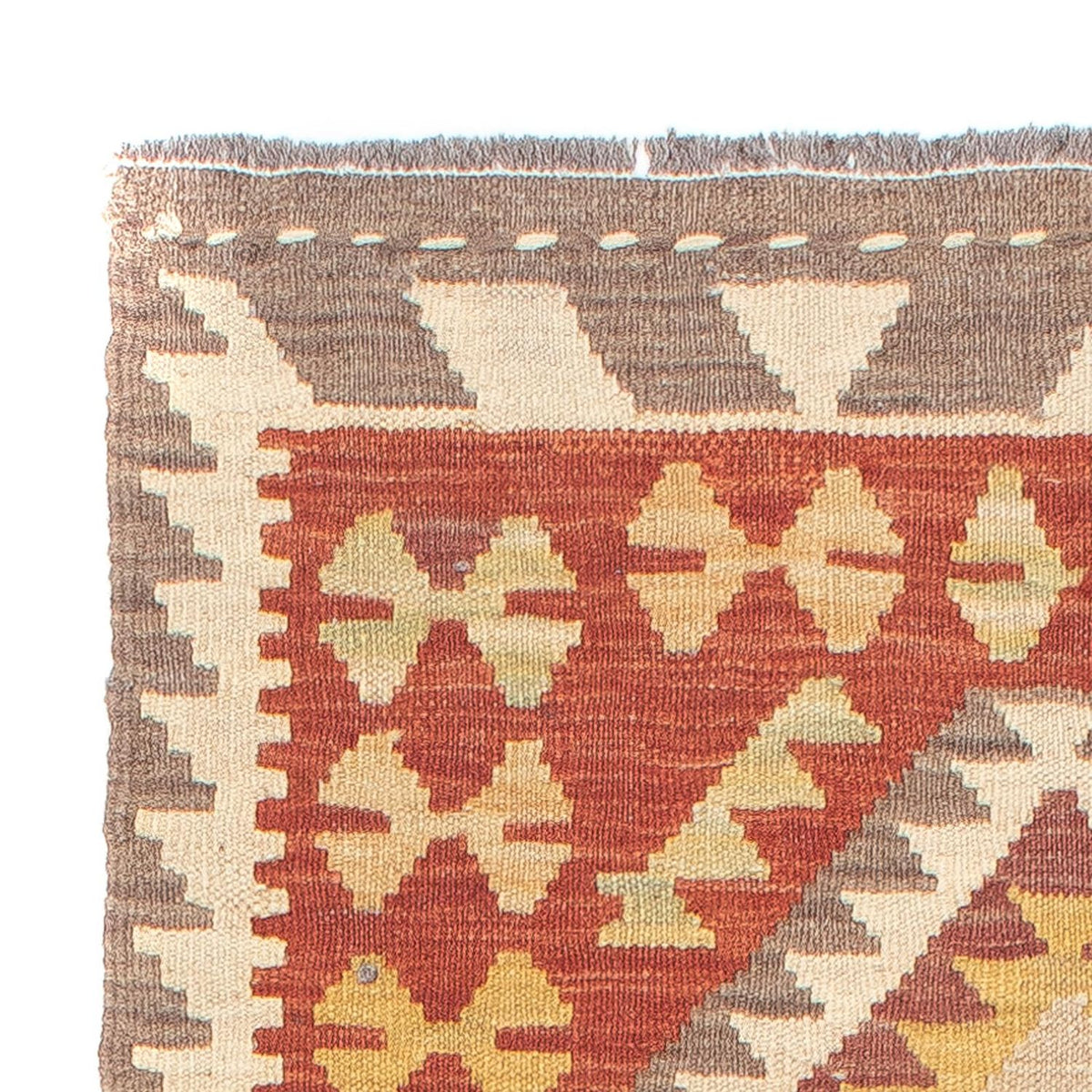 Alfombra de pasillo Alfombra Kelim - Splash - 200 x 66 cm - rojo