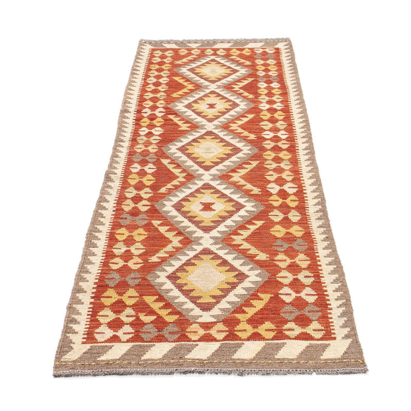 Alfombra de pasillo Alfombra Kelim - Splash - 200 x 66 cm - rojo
