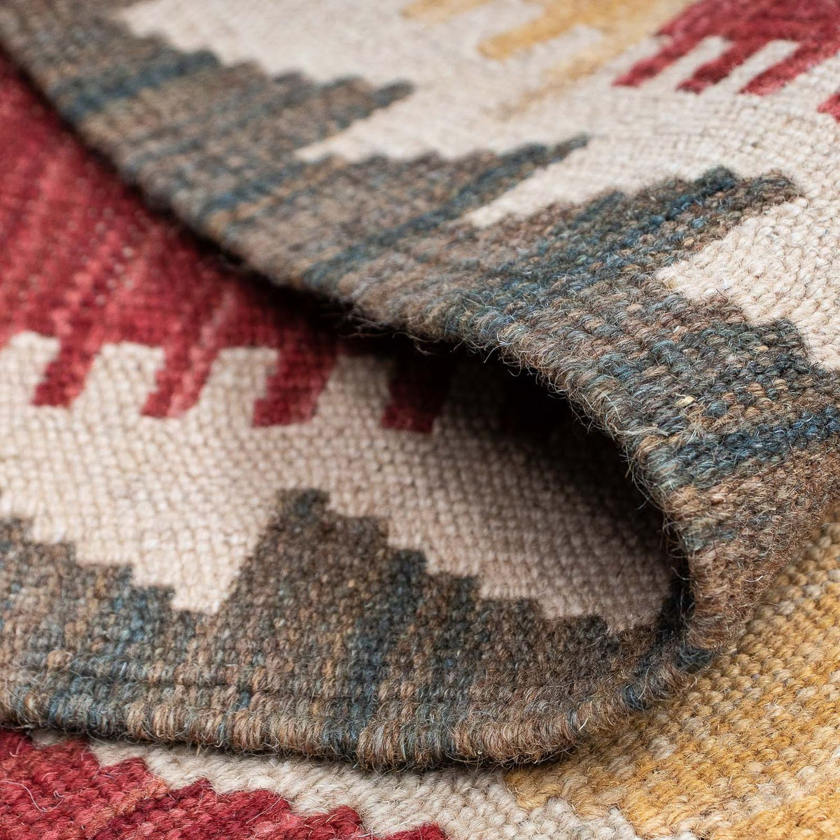 Alfombra de pasillo Alfombra Kelim - Splash - 203 x 69 cm - multicolor