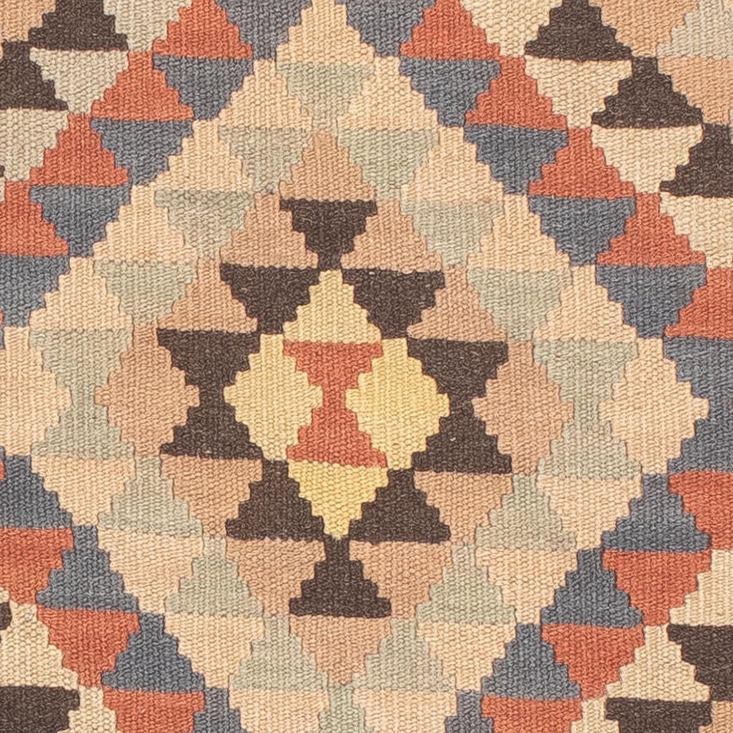 Alfombra de pasillo Alfombra Kelim - Splash - 198 x 63 cm - beige