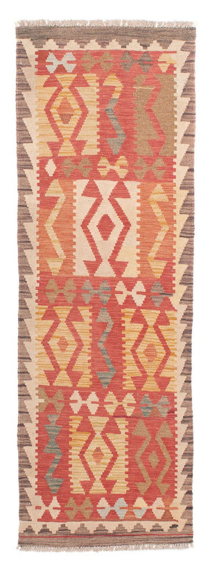 Alfombra de pasillo Alfombra Kelim - Splash - 186 x 68 cm - rojo
