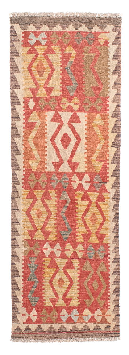 Alfombra de pasillo Alfombra Kelim - Splash - 186 x 68 cm - rojo
