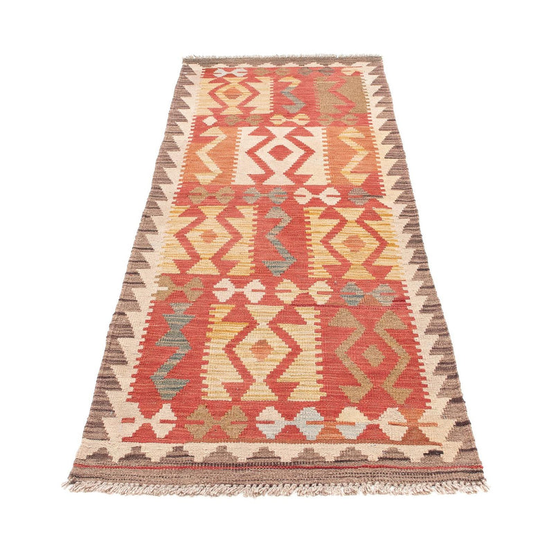 Alfombra de pasillo Alfombra Kelim - Splash - 186 x 68 cm - rojo