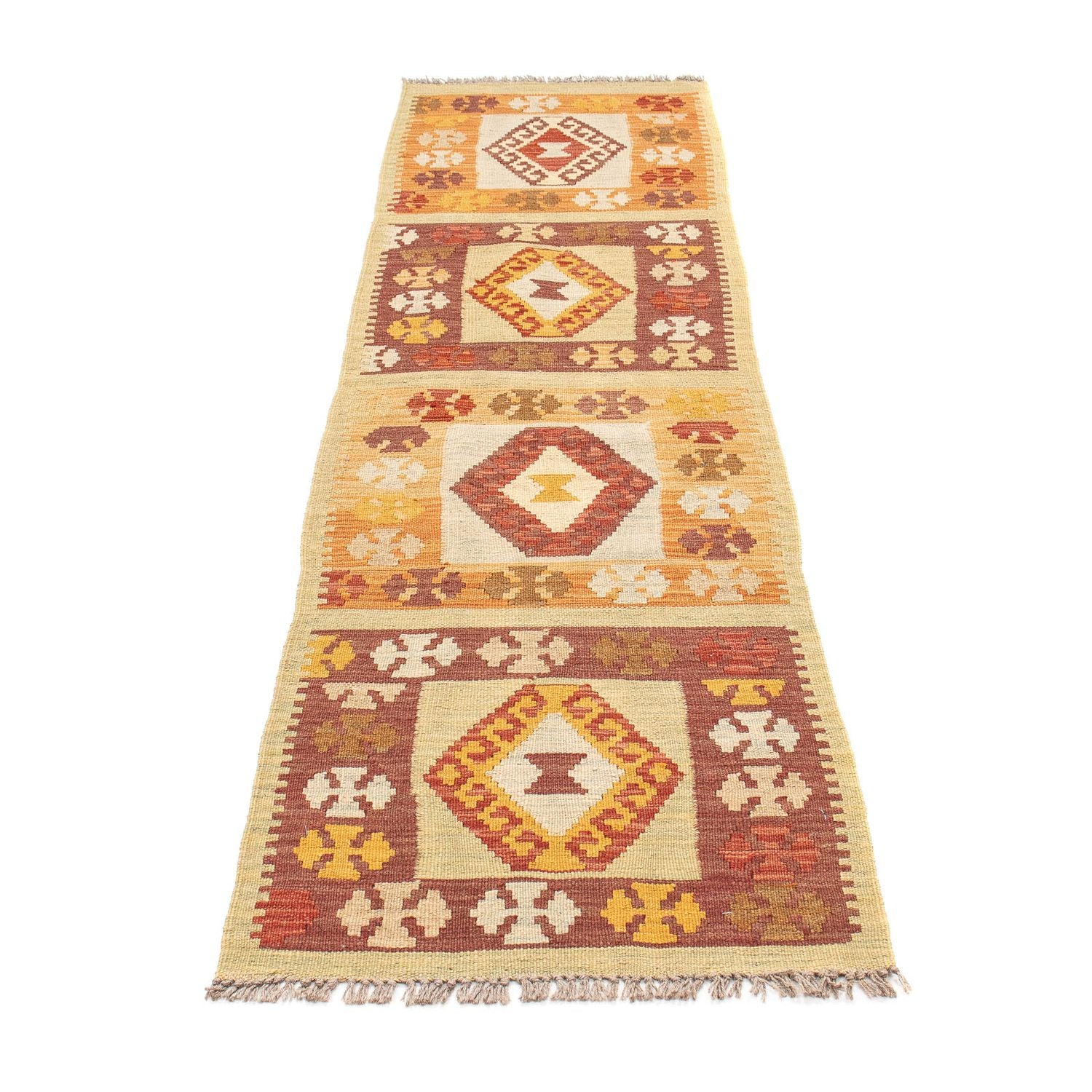 Alfombra de pasillo Alfombra Kelim - Splash - 194 x 48 cm - multicolor