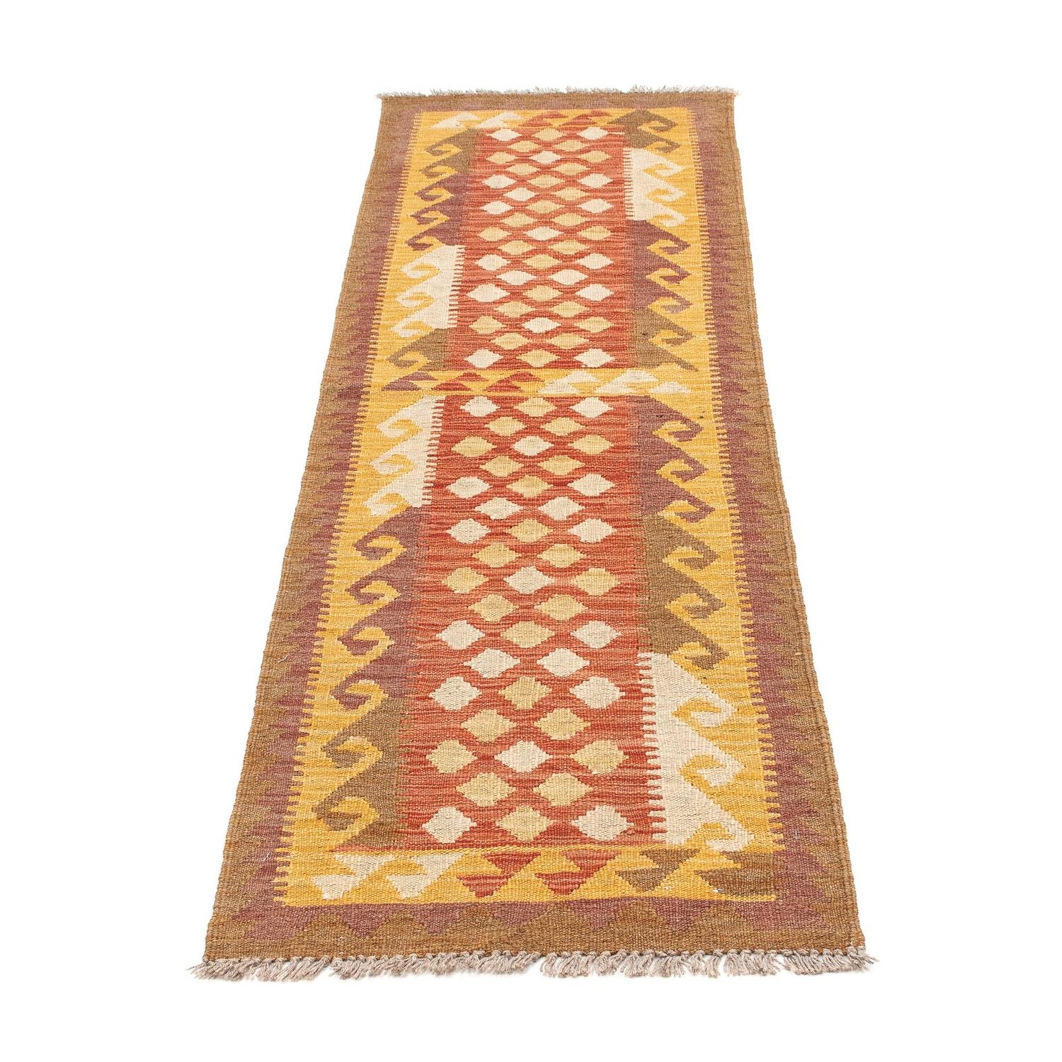 Alfombra de pasillo Alfombra Kelim - Splash - 189 x 52 cm - multicolor