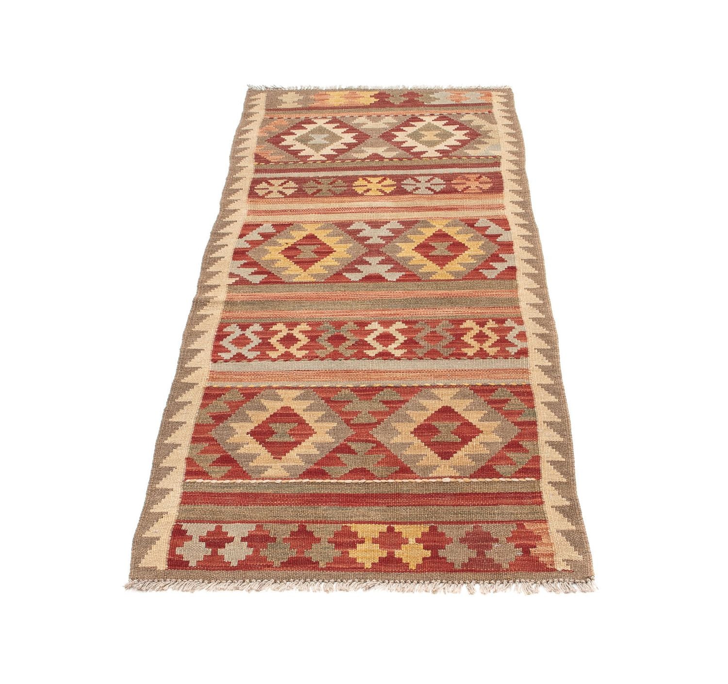 Alfombra de pasillo Alfombra Kelim - Splash - 186 x 71 cm - multicolor