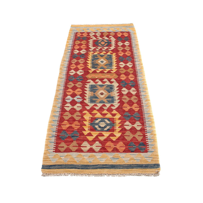 Alfombra de pasillo Alfombra Kelim - Splash - 214 x 63 cm - multicolor