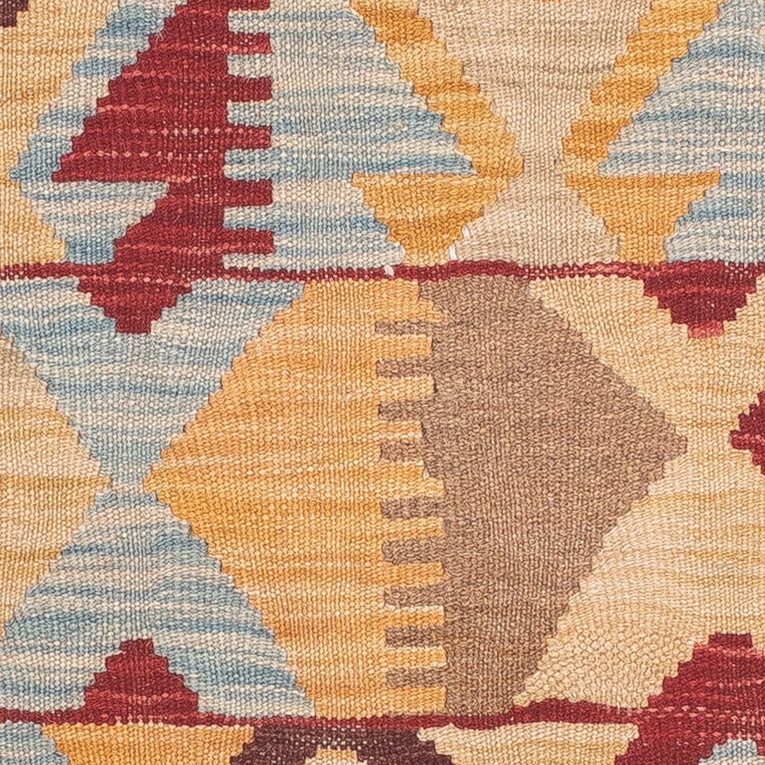 Alfombra de pasillo Alfombra Kelim - Splash - 203 x 68 cm - marrón claro