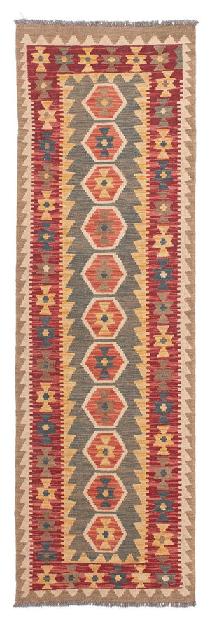 Alfombra de pasillo Alfombra Kelim - Splash - 211 x 63 cm - multicolor