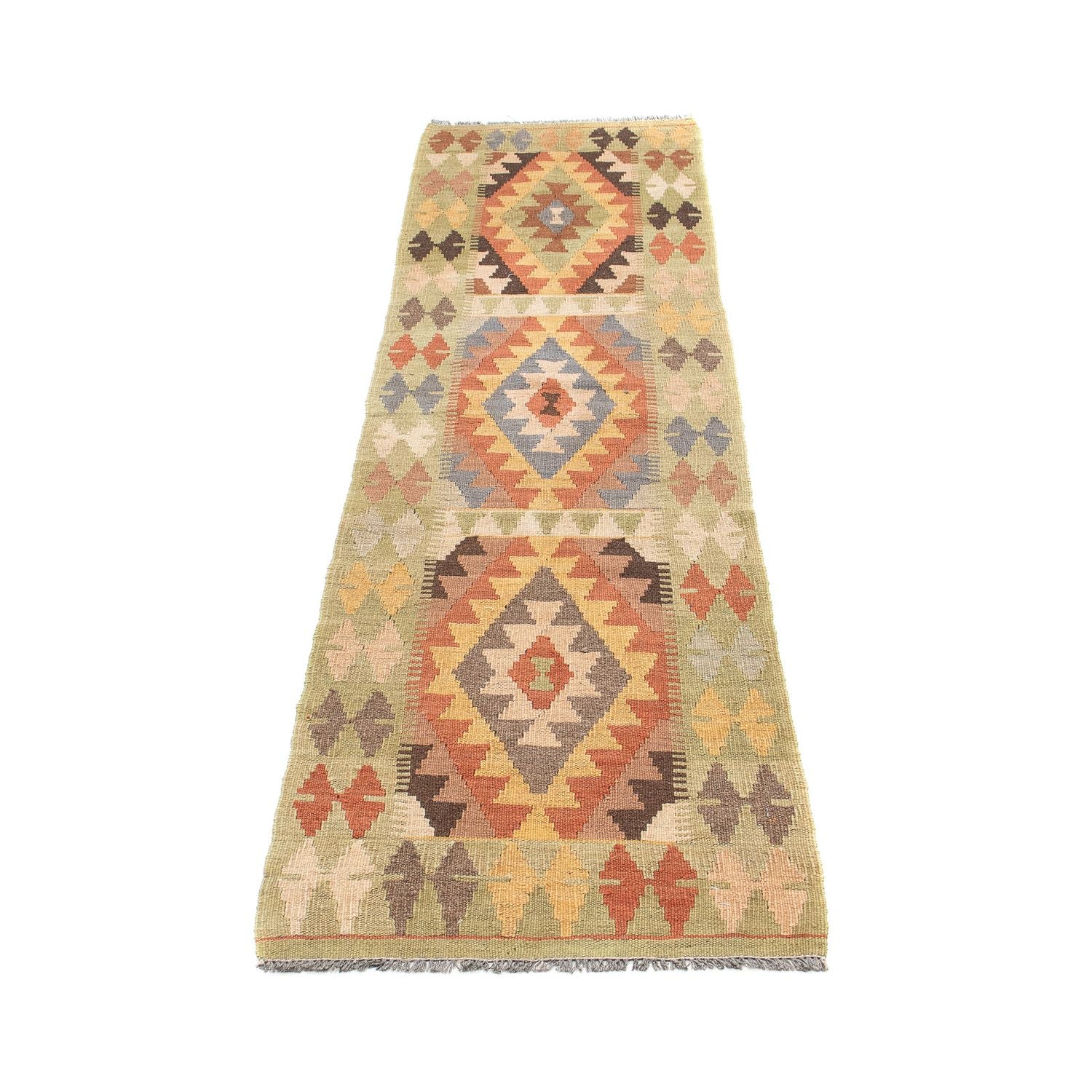Alfombra de pasillo Alfombra Kelim - Splash - 194 x 48 cm - multicolor