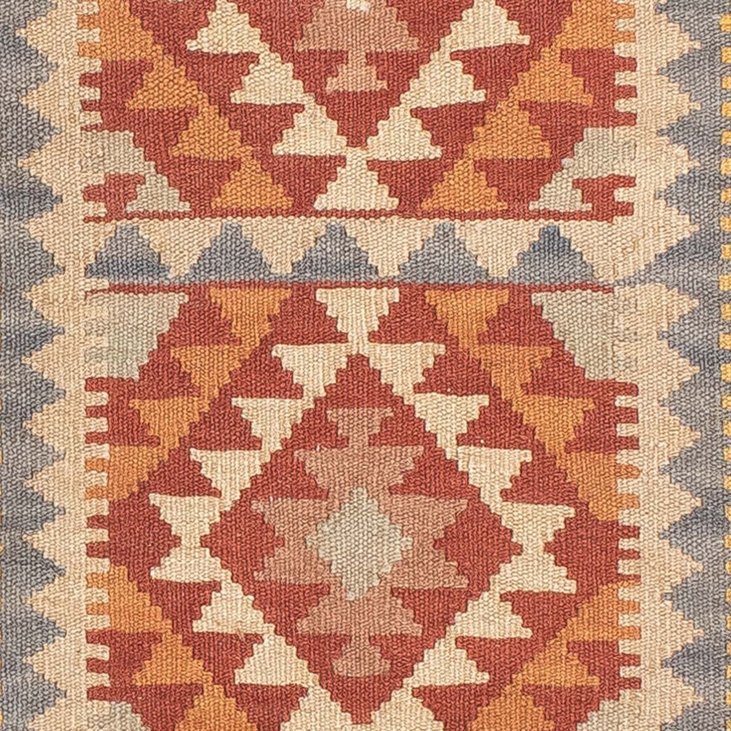 Alfombra de pasillo Alfombra Kelim - Splash - 197 x 62 cm - multicolor