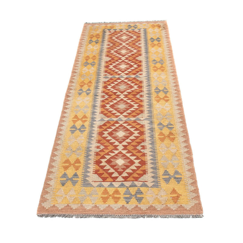 Alfombra de pasillo Alfombra Kelim - Splash - 197 x 62 cm - multicolor