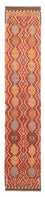 Alfombra de pasillo Alfombra Kelim - Splash - 384 x 75 cm - rojo