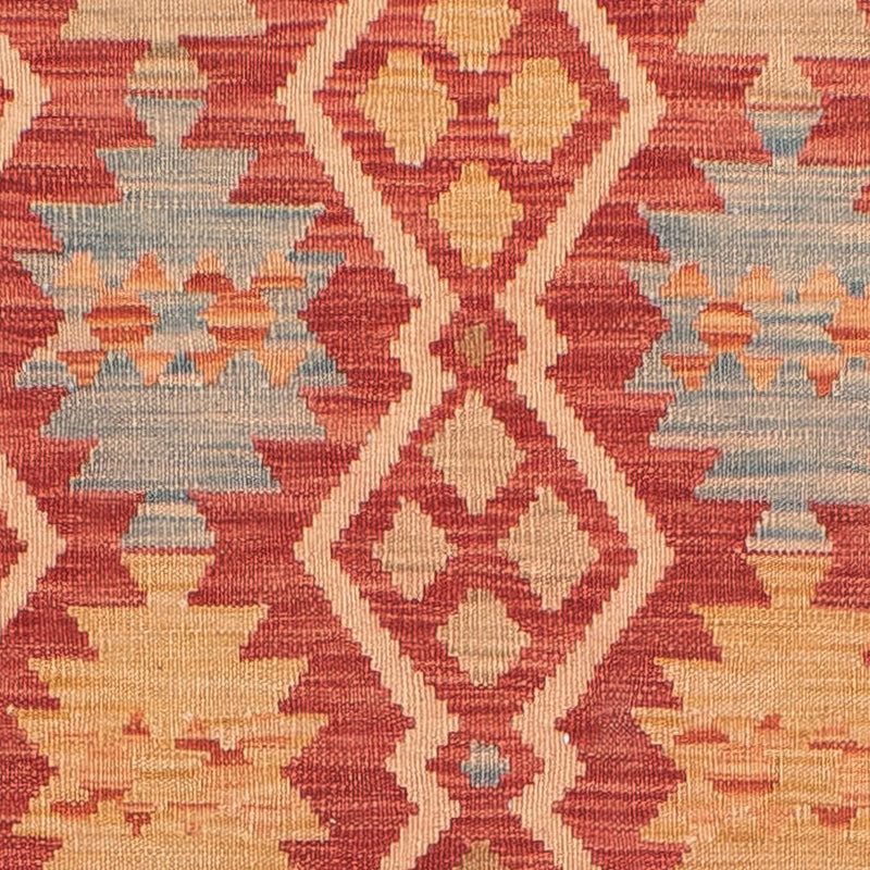 Alfombra de pasillo Alfombra Kelim - Splash - 384 x 75 cm - rojo