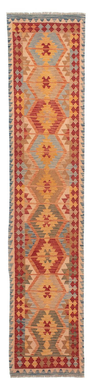 Alfombra de pasillo Alfombra Kelim - Splash - 389 x 81 cm - multicolor