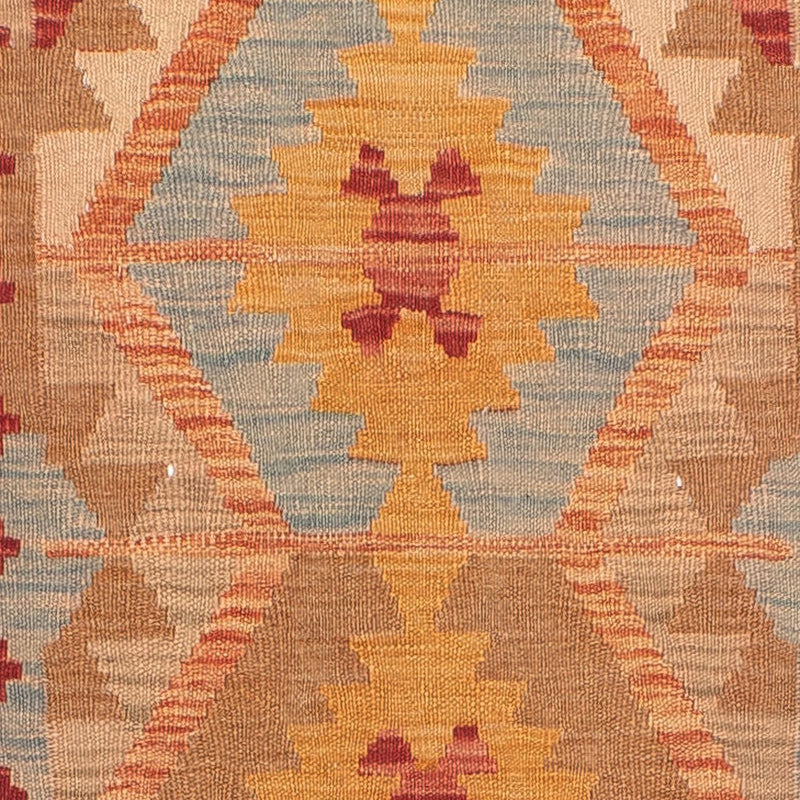 Alfombra de pasillo Alfombra Kelim - Splash - 389 x 81 cm - multicolor