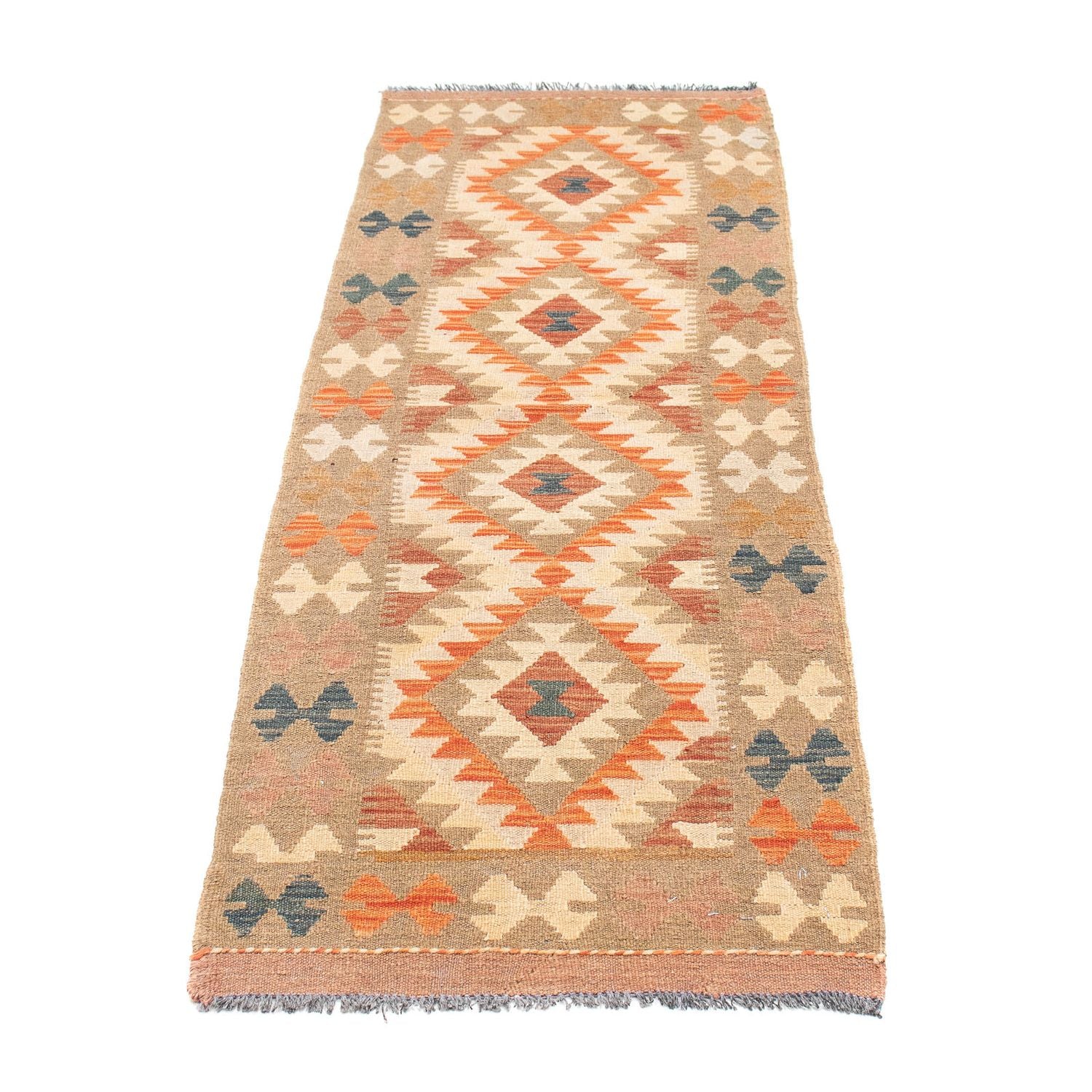 Alfombra de pasillo Alfombra Kelim - Splash - 192 x 56 cm - multicolor