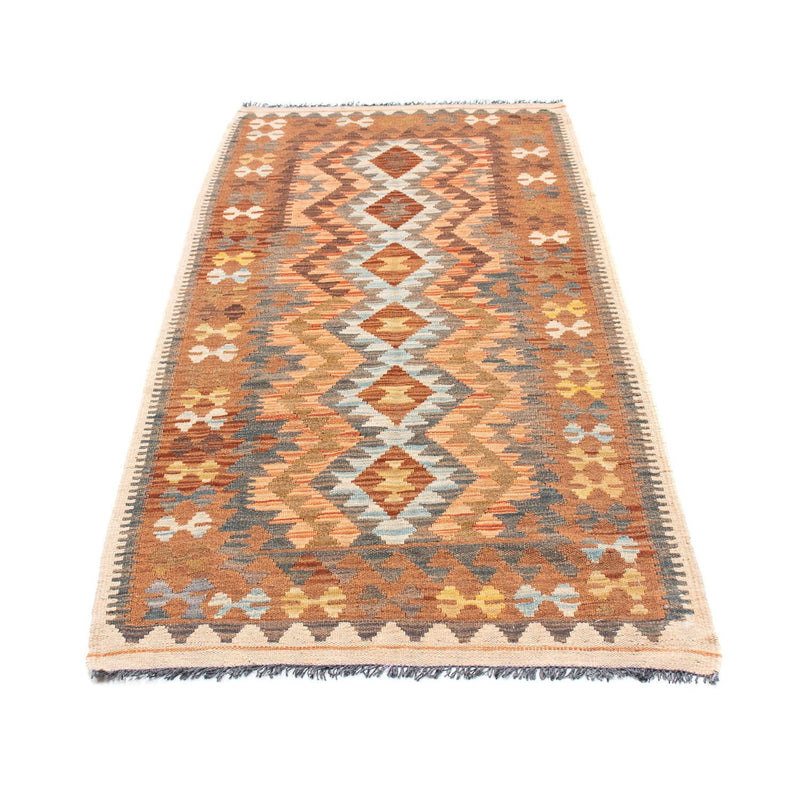 Alfombra de pasillo Alfombra Kelim - Oriental - 199 x 88 cm - marrón claro