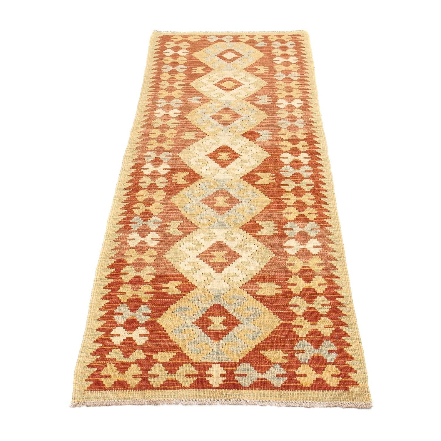 Alfombra de pasillo Alfombra Kelim - Splash - 198 x 61 cm - multicolor
