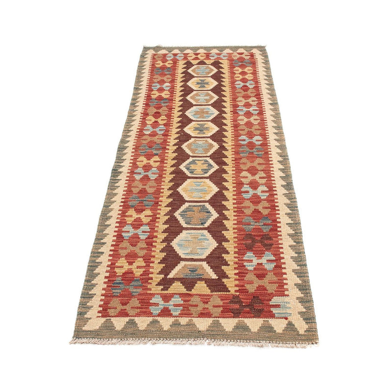 Alfombra de pasillo Alfombra Kelim - Splash - 198 x 64 cm - multicolor