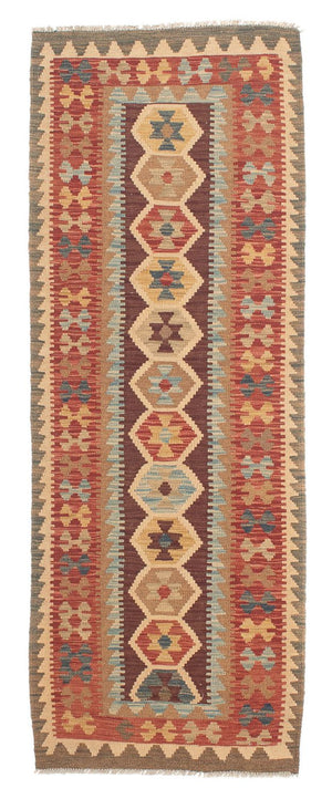 Alfombra de pasillo Alfombra Kelim - Splash - 200 x 67 cm - multicolor