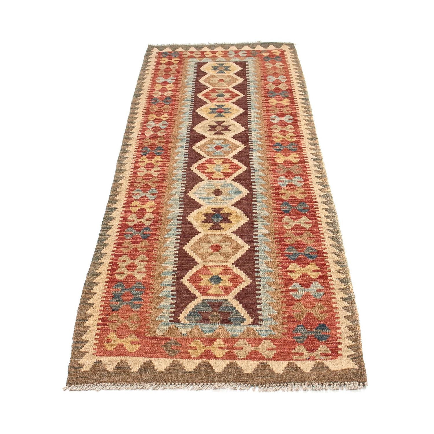 Alfombra de pasillo Alfombra Kelim - Splash - 200 x 67 cm - multicolor