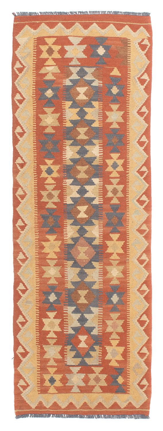 Alfombra de pasillo Alfombra Kelim - Splash - 182 x 61 cm - óxido