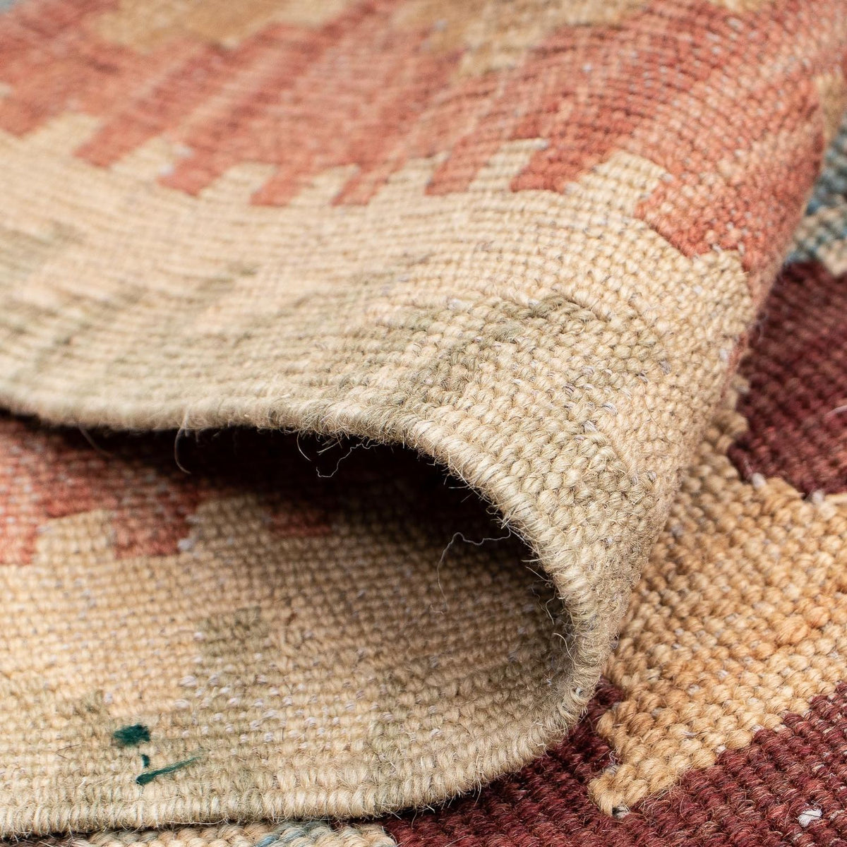 Alfombra de pasillo Alfombra Kelim - Splash - 202 x 67 cm - rojo claro