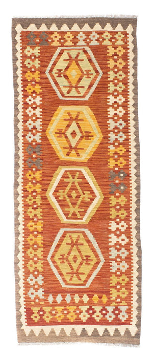 Alfombra de pasillo Alfombra Kelim - Oriental - 191 x 72 cm - óxido
