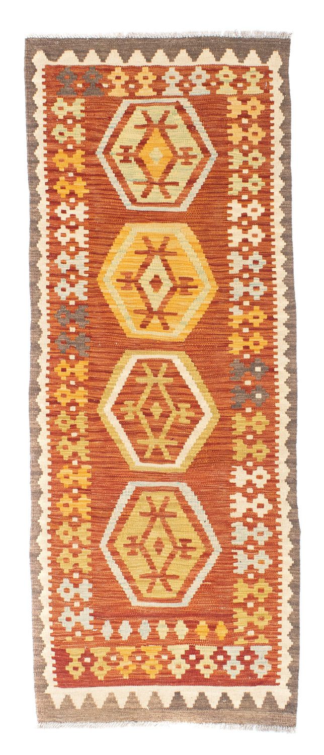 Alfombra de pasillo Alfombra Kelim - Oriental - 191 x 72 cm - óxido
