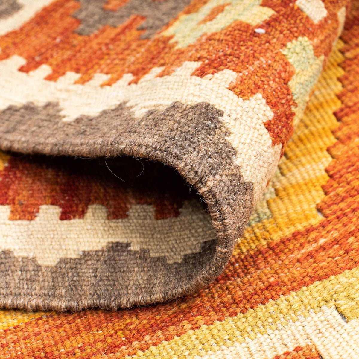 Alfombra de pasillo Alfombra Kelim - Oriental - 191 x 72 cm - óxido