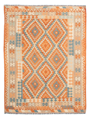 Alfombra Kelim - Splash - 214 x 159 cm - multicolor